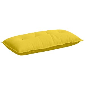 vidaXL Coussin de Dos Jaune clair 100 x 19 x 50 cm tissu