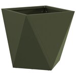 vidaXL Jardinière 2 Pièces Vert olive 30 x 30 x 30 cm Acier