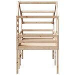 vidaXL Lit haut avec toit 90x200 cm bois de pin massif