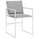 vidaXL Ensemble à manger de jardin avec coussins 9 Pièces blanc textilène