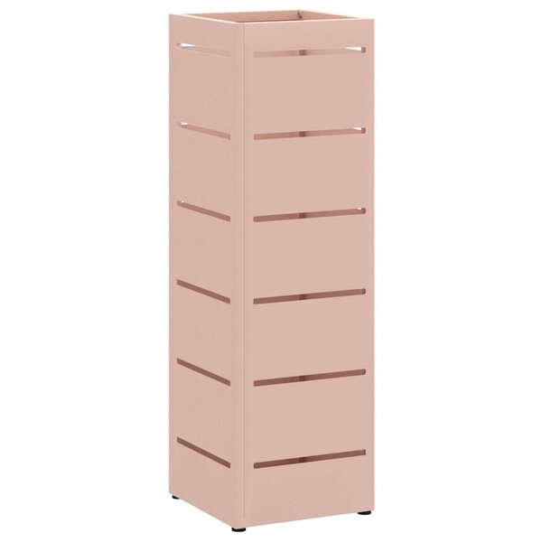 vidaXL Porte-parapluie Rose 15 5 x 15 5 x 49 cm Acier