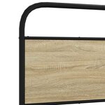vidaXL Tête de lit chêne sonoma 75 cm acier et bois d'ingénierie