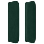 vidaXL Tête de lit avec oreilles Vert foncé 183x16x78/88 cm Velours