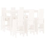 vidaXL Ensemble de bar de jardin 7 Pièces blanc bois de pin massif