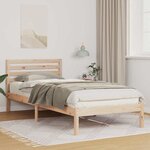 vidaXL Cadre de lit Marron 100 x 220 cm Bois massif en pin