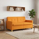 vidaXL Canapé-lit escamotable Jaune foncé Tissu
