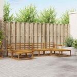 vidaXL Ensemble de canapés d'extérieur 6 Pièces Naturel