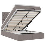VidaXL Cadre de lit ottoman avec matelas taupe 120x190 cm tissu