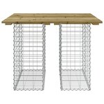 vidaXL Table de jardin Gabion Design 100x102x72 cm Bois de pin imprégné
