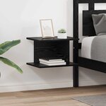 vidaXL Table de chevet 2 Pièces Chêne noir 40 x 30 x 25 cm