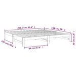 vidaXL Lit coulissant 2x(100x200) cm Bois de pin massif
