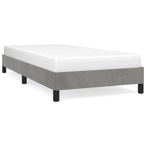 vidaXL Cadre de lit sans matelas gris clair 90x190 cm velours