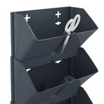 vidaXL Ensemble de jardinières verticales 4 Pièces Anthracite PP