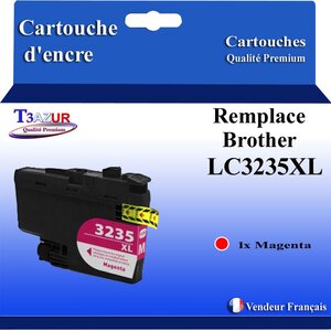 T3AZUR- Cartouche compatible avec Brother LC3235 XL Magenta pour Brother DCP-J1100DW  MFC-J1300DW