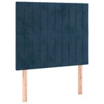 vidaXL Tête de lit Bleu foncé 90x5x118/128 cm Velours