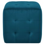 vidaXL 2 Pièces Tables de chevet Bleu 30x30x30 cm Tissu velours