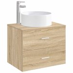 vidaXL Lavabo de salle de bains Chrome 40 5 x 40 5 x 15 5 cm métal