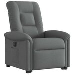 vidaXL Fauteuil inclinable électrique gris foncé tissu