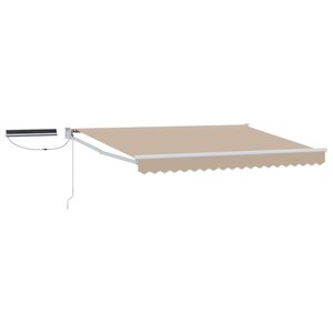 vidaXL Auvent rétractable électrique Beige et blanc 3 x 2 5 m