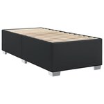 vidaXL Sommier à lattes de lit avec matelas Noir 90x200 cm Similicuir