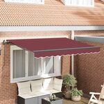 vidaXL Auvent Rétractable Bordeaux 300 x 200 cm tissu