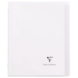 Cahier KOVERBOOK piqûre 96 pages seyès 90 g  couverture pp avec protège-cahier rabat incolore  17 x 22 cm  CLAIREFONTAINE