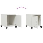 vidaXL Tables de chevet 2 Pièces blanc 36x39x43 5 cm acier