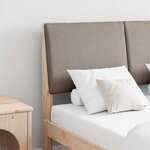 vidaXL Tête de lit capitonnée Taupe 120 cm Pin massif