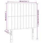 vidaXL Tête de lit à LED Gris foncé 80x5x118/128 cm Velours