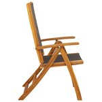 vidaXL Chaises de jardin pliantes lot de 6 acacia massif et textilène