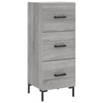 vidaXL Buffet haut Sonoma gris 34 5x34x180 cm Bois d'ingénierie