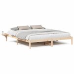 vidaXL Cadre de lit avec tables de chevet Marron Marron
