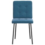 vidaXL Chaises à manger lot de 6 bleu velours