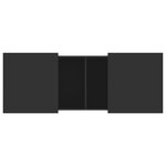 vidaXL Table basse noir 100x55x40 cm bois d'ingénierie