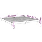vidaXL Cadre de lit sans matelas blanc brillant 200x200 cm