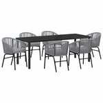 vidaXL Ensemble de salle à manger pour jardin 7 Pièces Anthracite