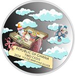 Pièce de monnaie en Argent 2 Cedis g 15.57 (1/2 oz) Millésime  JOY OF BIRTH 1/2