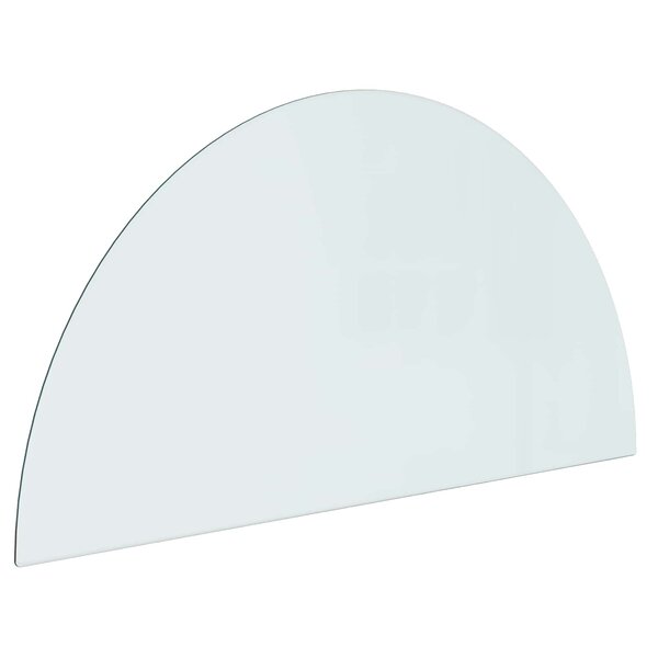 vidaXL Plaque en verre de cheminée Transparent 1000 x 500 mm Verre