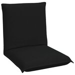 vidaXL Fauteuil de sol ajustable Noir Tissu