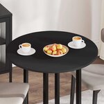 vidaXL Plateau de table Noir 80 x 80 x 1 5 cm Bois d'ingénierie