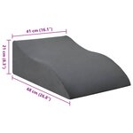 vidaXL Coussin pour jambes Gris 68 x 41 x 21 cm