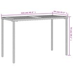 vidaXL Table de jardin avec dessus en bois d'acacia noir 115x54x74 cm