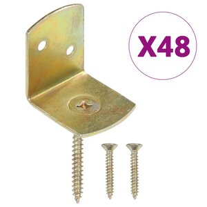vidaXL Supports de panneau de clôture 48Pièces Forme en L Métal galvanisé