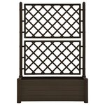 vidaXL Jardinière avec treillis 100x43x142 cm PP Moka