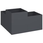 Jardinier vidaXL 100x100x48 cm Acier Anthracite