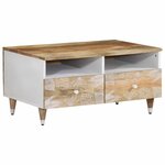 vidaXL Table basse 80x54x40 cm bois de manguier massif