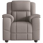 vidaXL Fauteuil inclinable Taupe Tissu
