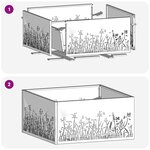 vidaXL Braise Noir 60 x 60 x 30 cm Acier laminé à froid