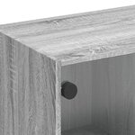 vidaXL Meuble TV avec portes en verre sonoma gris 102x37x42 cm