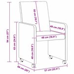 vidaXL Chaise de salle à manger 2 Pièces Vert foncé 57 x 66 x 94 cm tissu